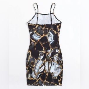 Black marble print dress XL (12)